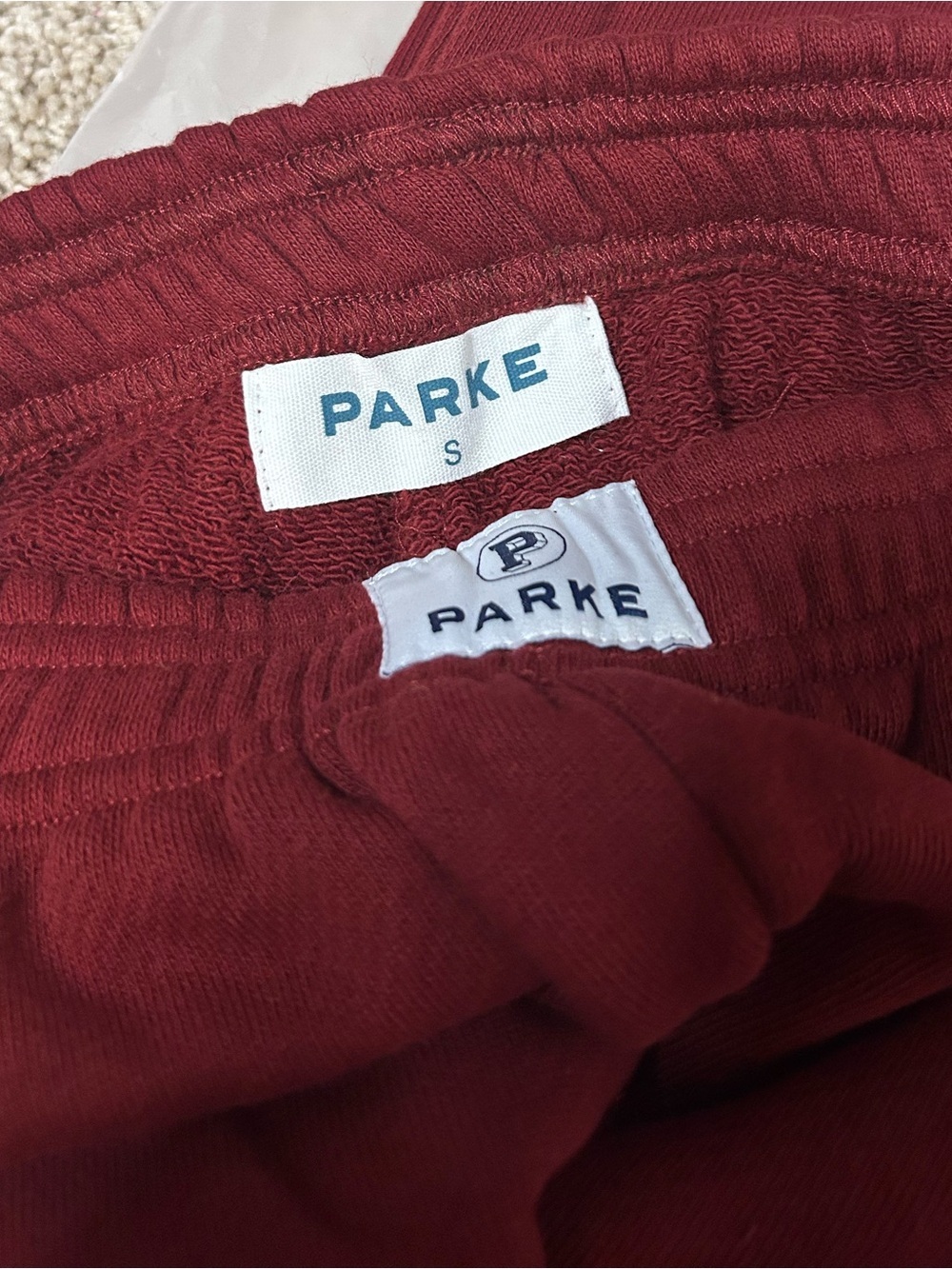 NWT PARKE Boxer Sweatpants- Maroon/ Size Small - Picture 5 of 12